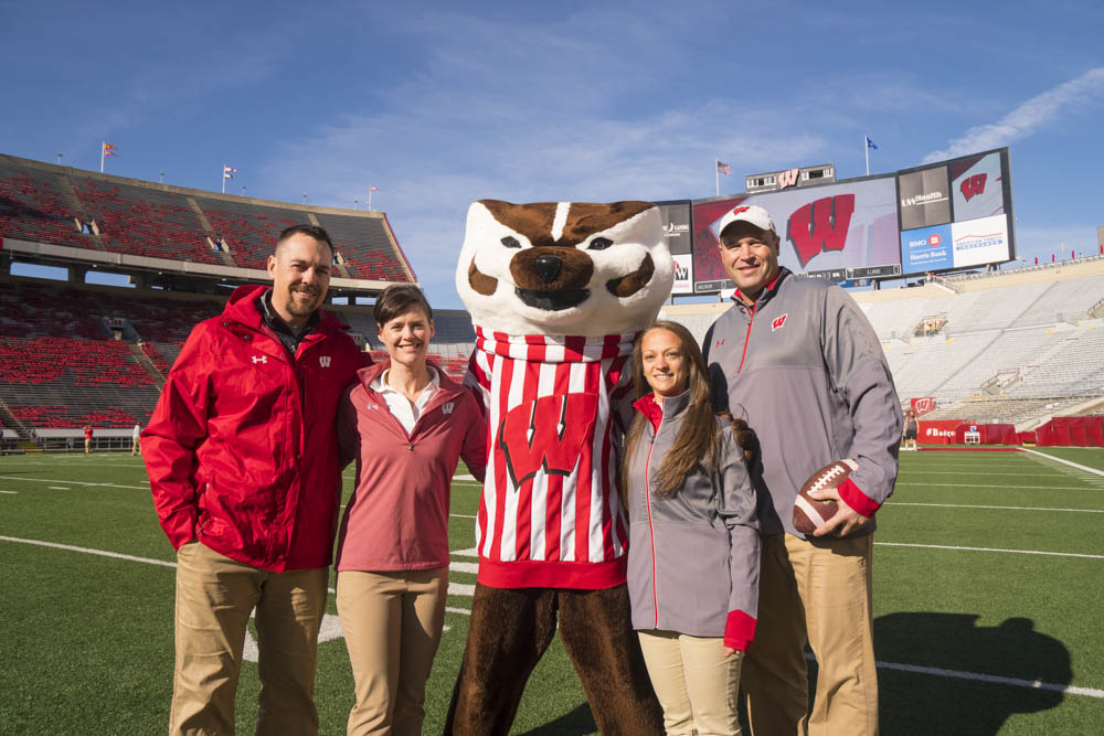 Bucky Badger with Fellows