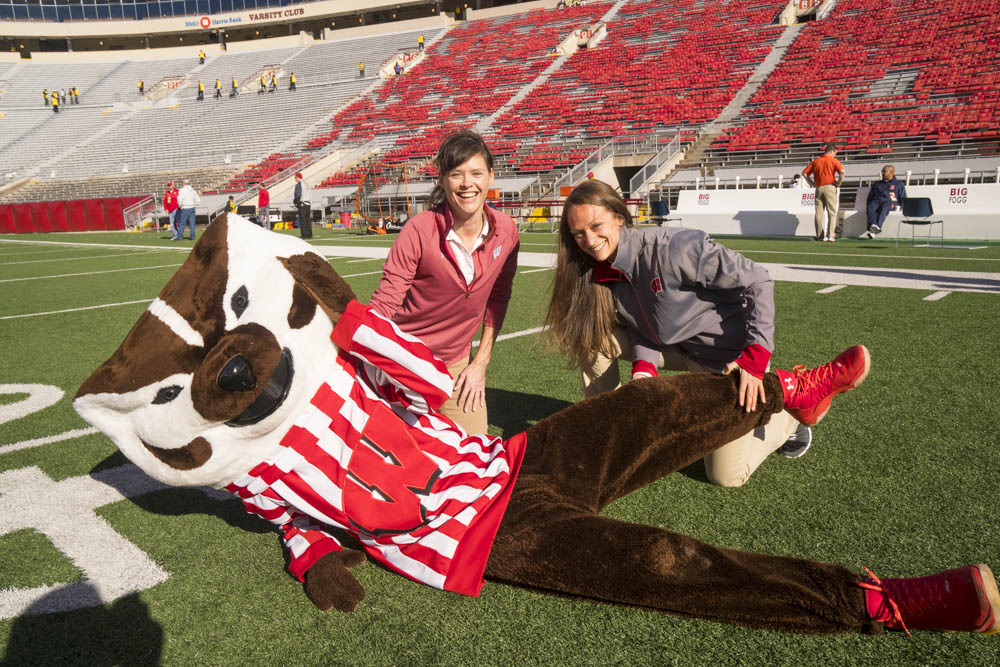 Bucky Badger with Fellows